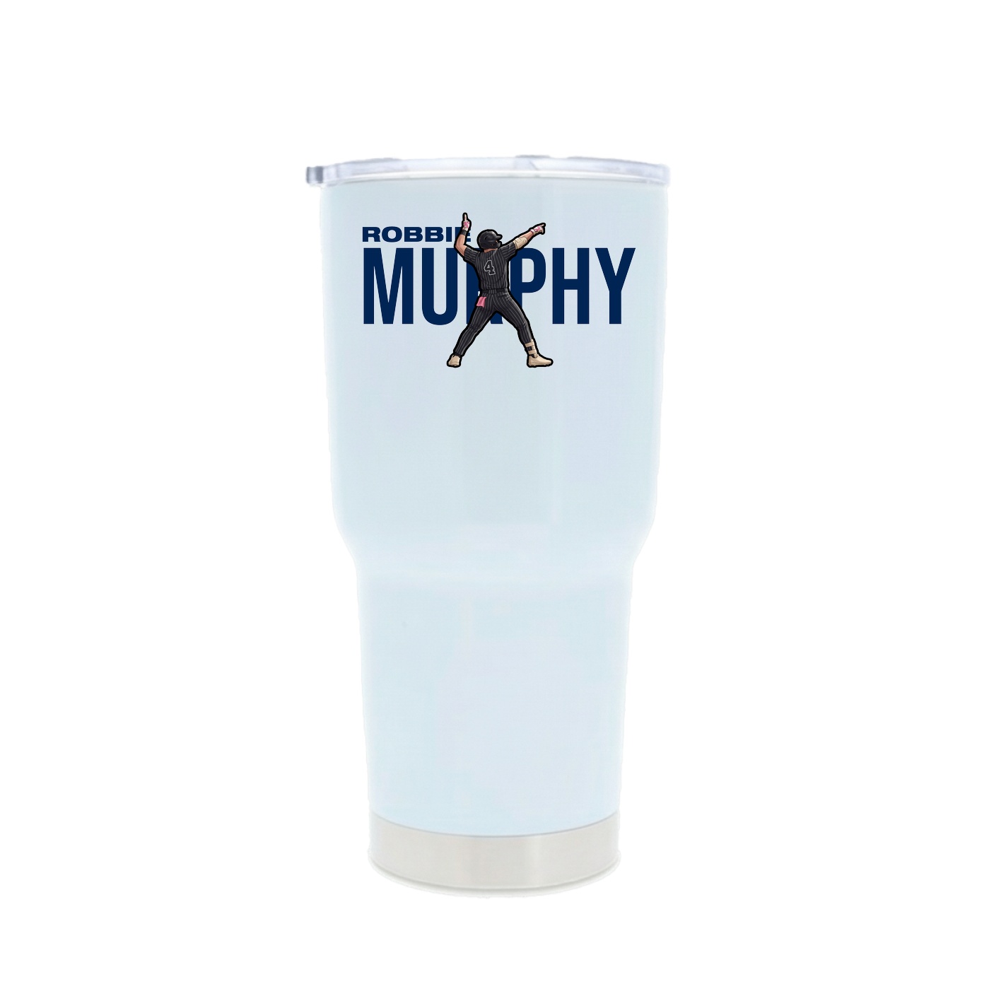 30oz Stainless Steel Tumbler — Player Name in White