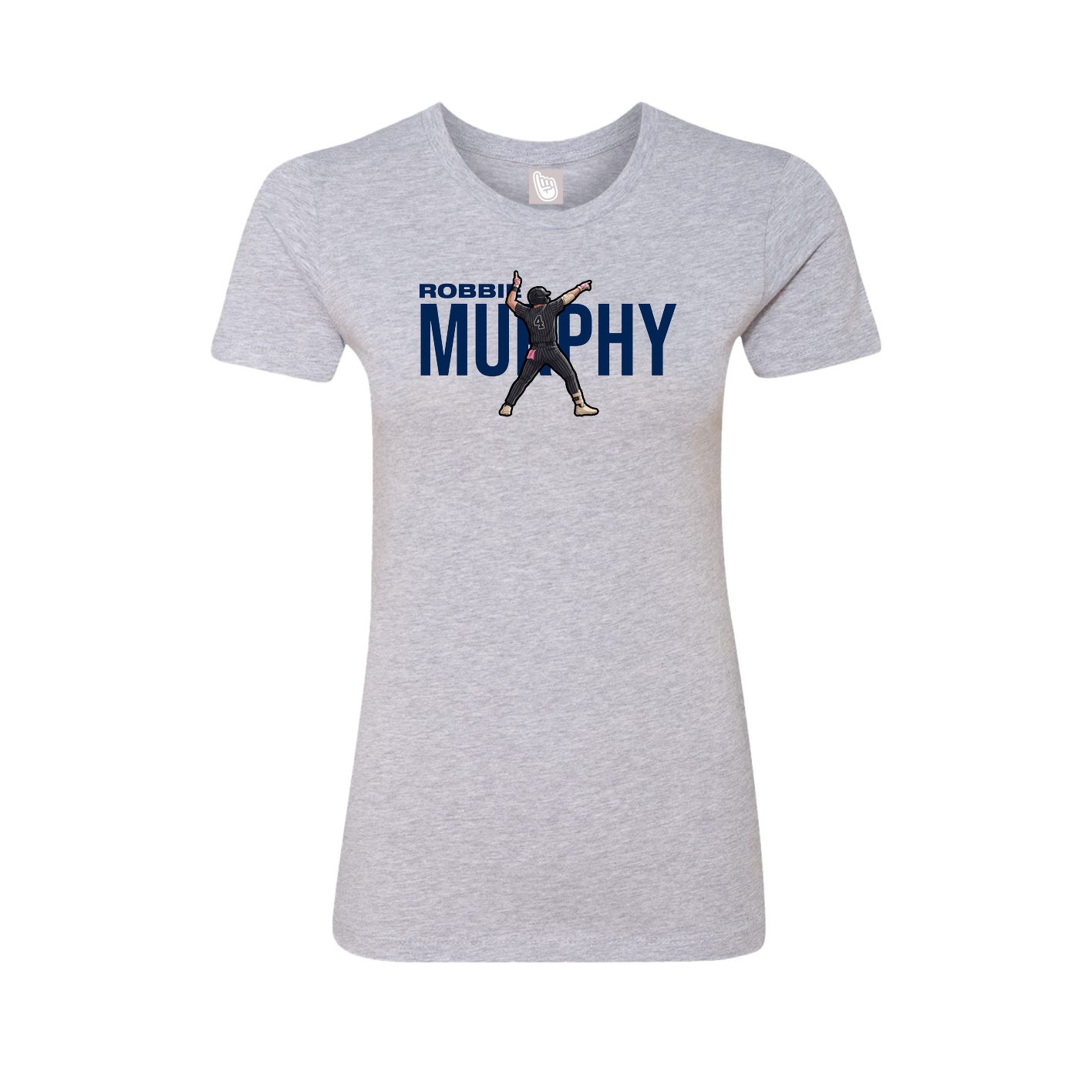 Fitted Women's Tee — Player Name in Grey