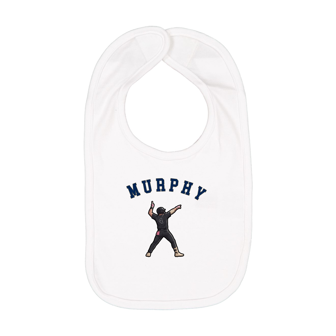 Infant Bib — Shirsey Arch in White