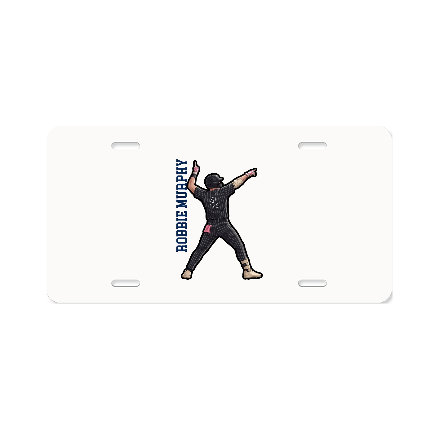 License Plate — Name Vertical in Classic