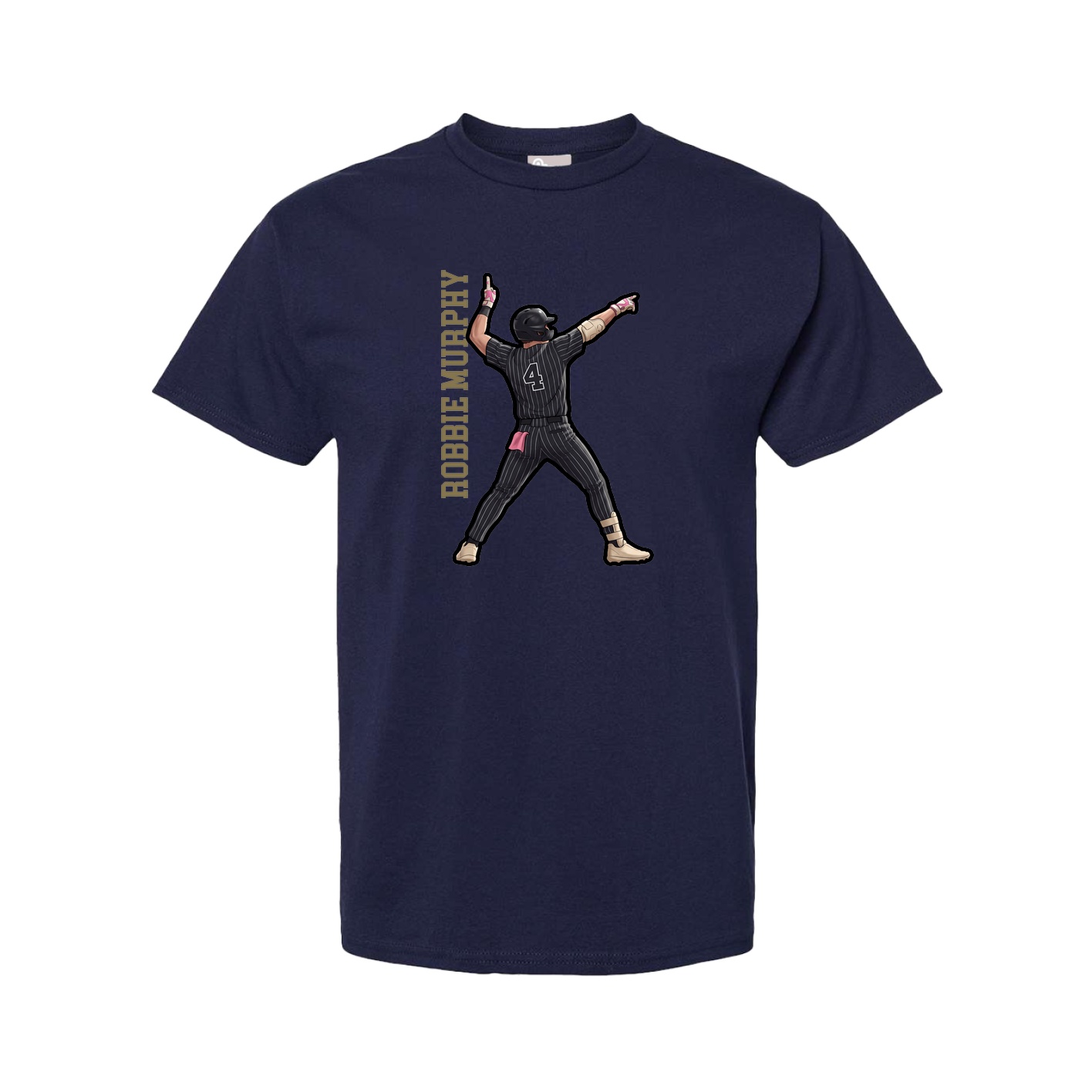 Youth Tee — Name Vertical in Navy