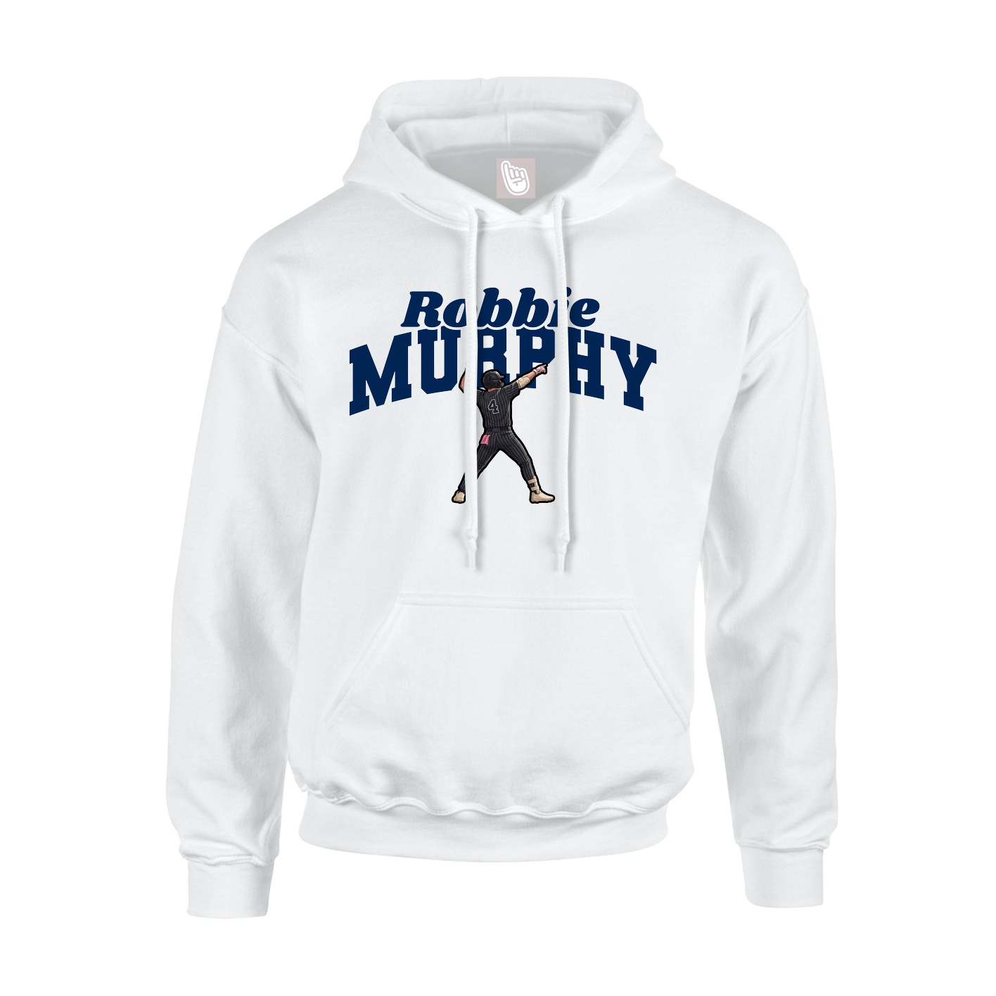 Youth Hoodie — Signature Arch in White