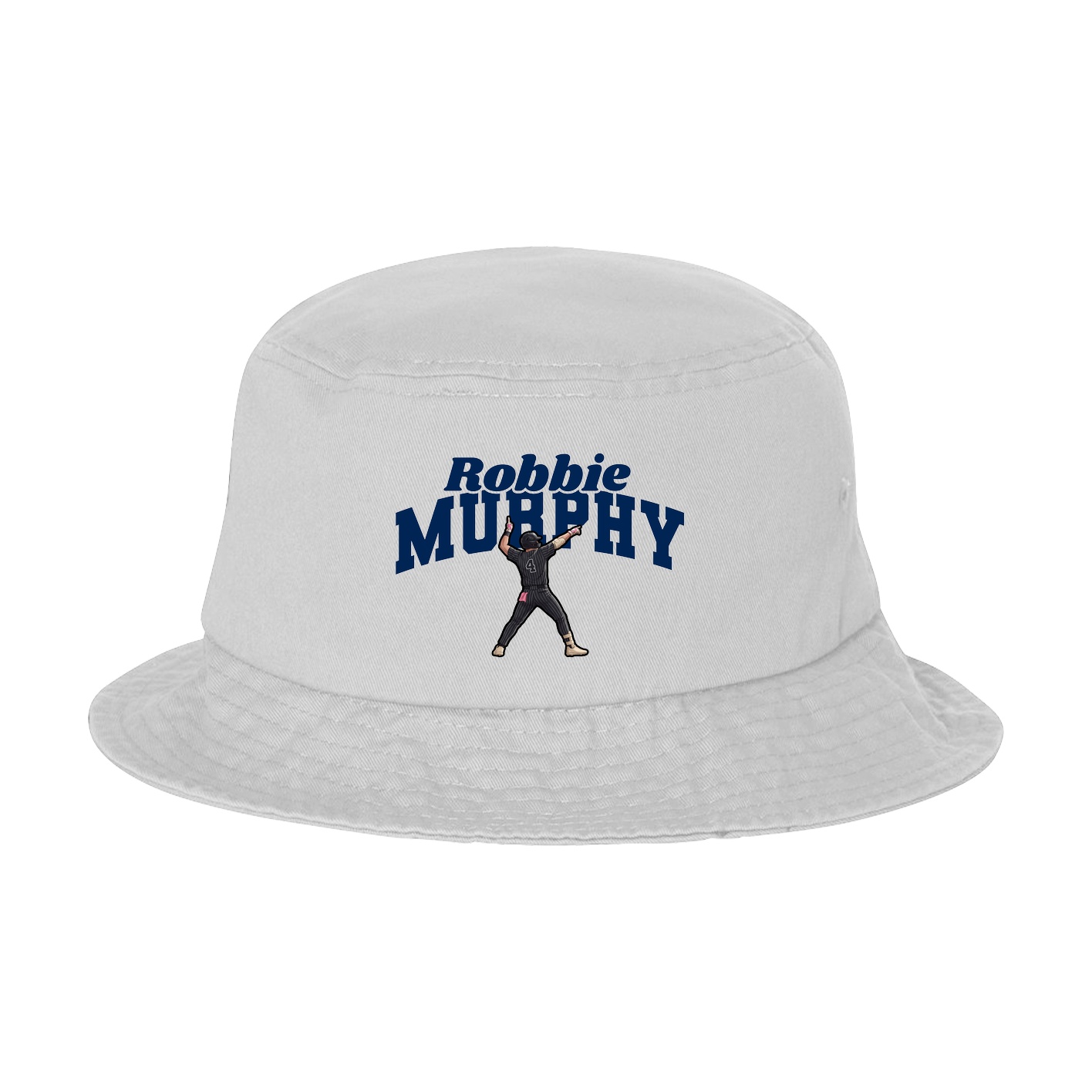 Bucket Cap — Signature Arch in White