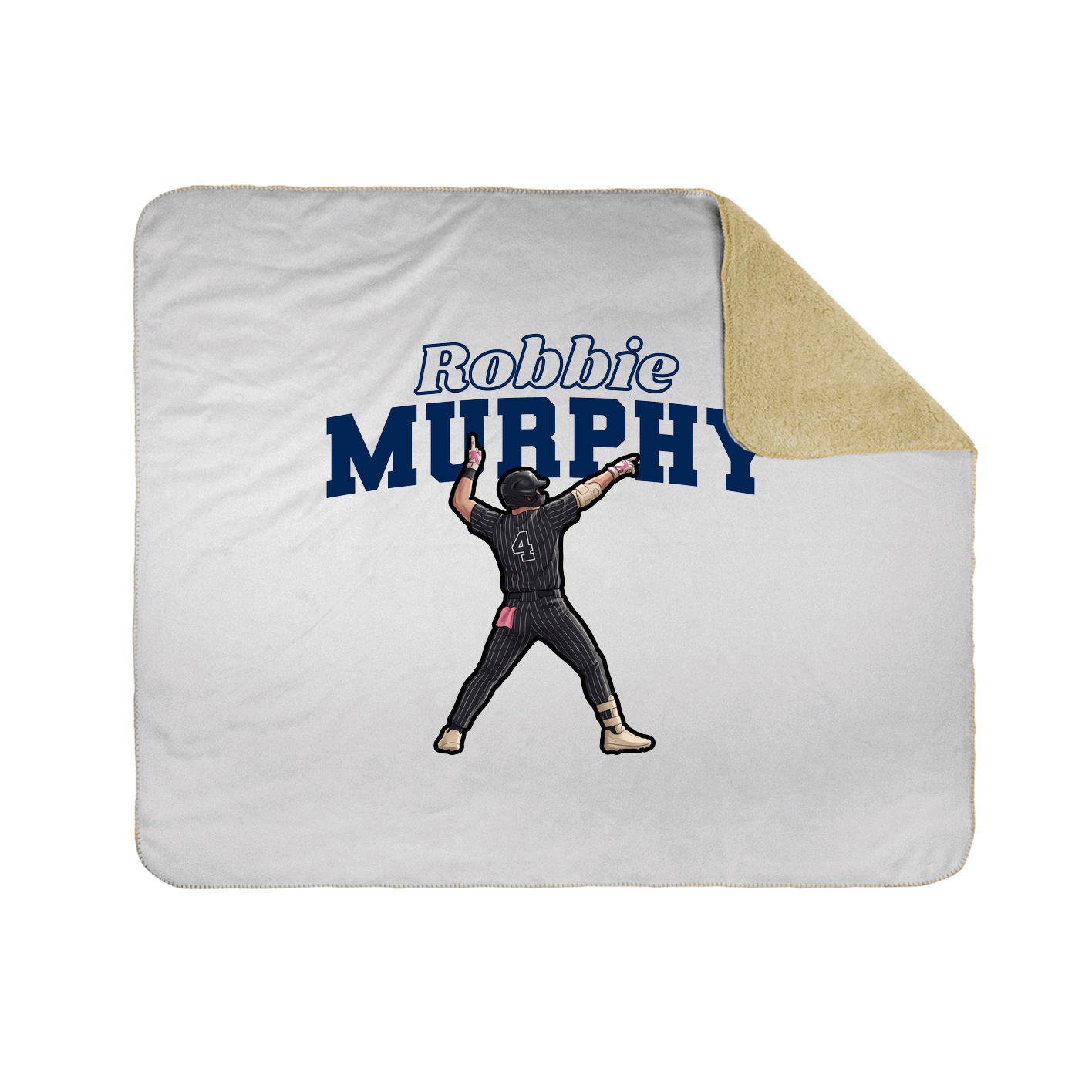 Throw Blanket — Name Arch in White