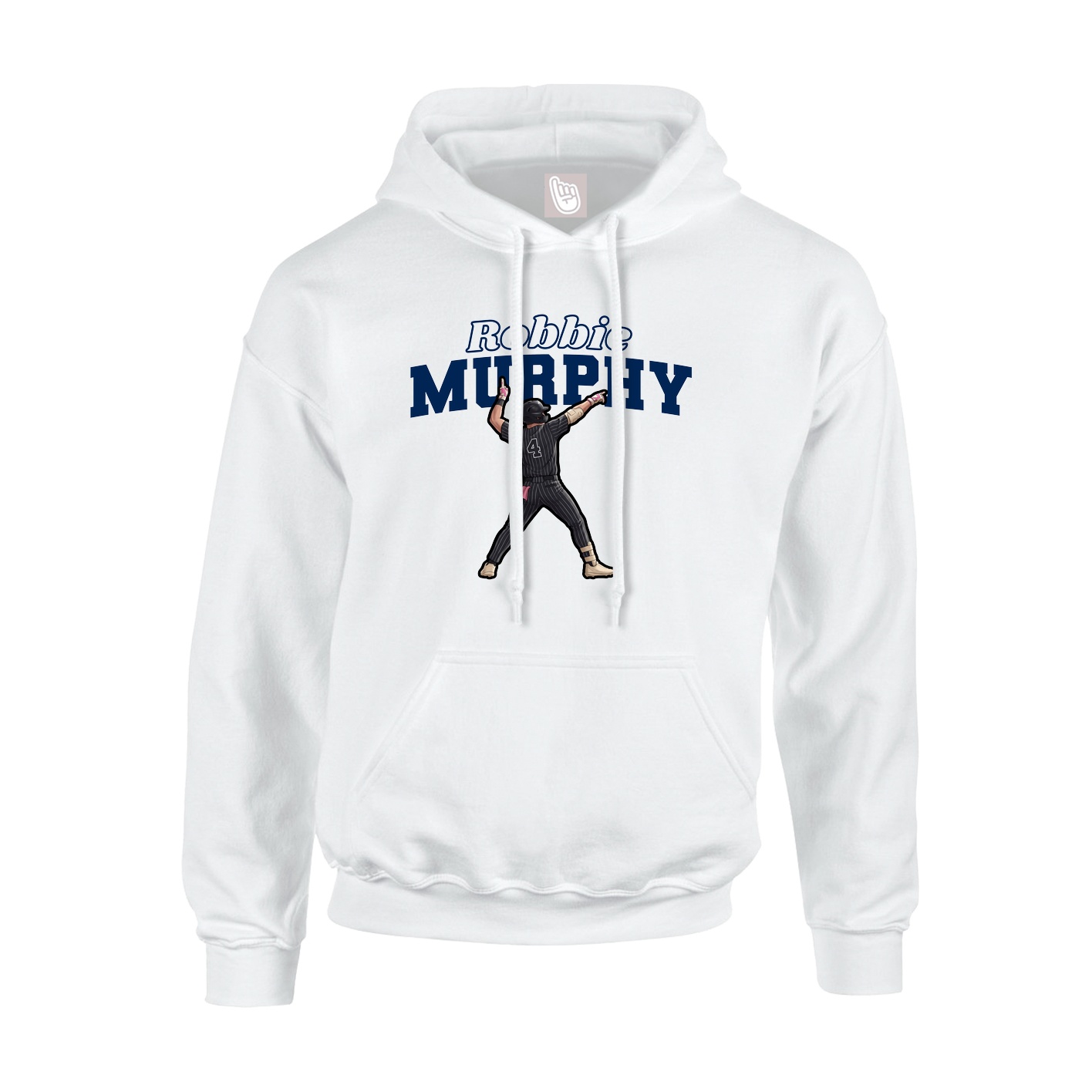Hoodie — Name Arch in White