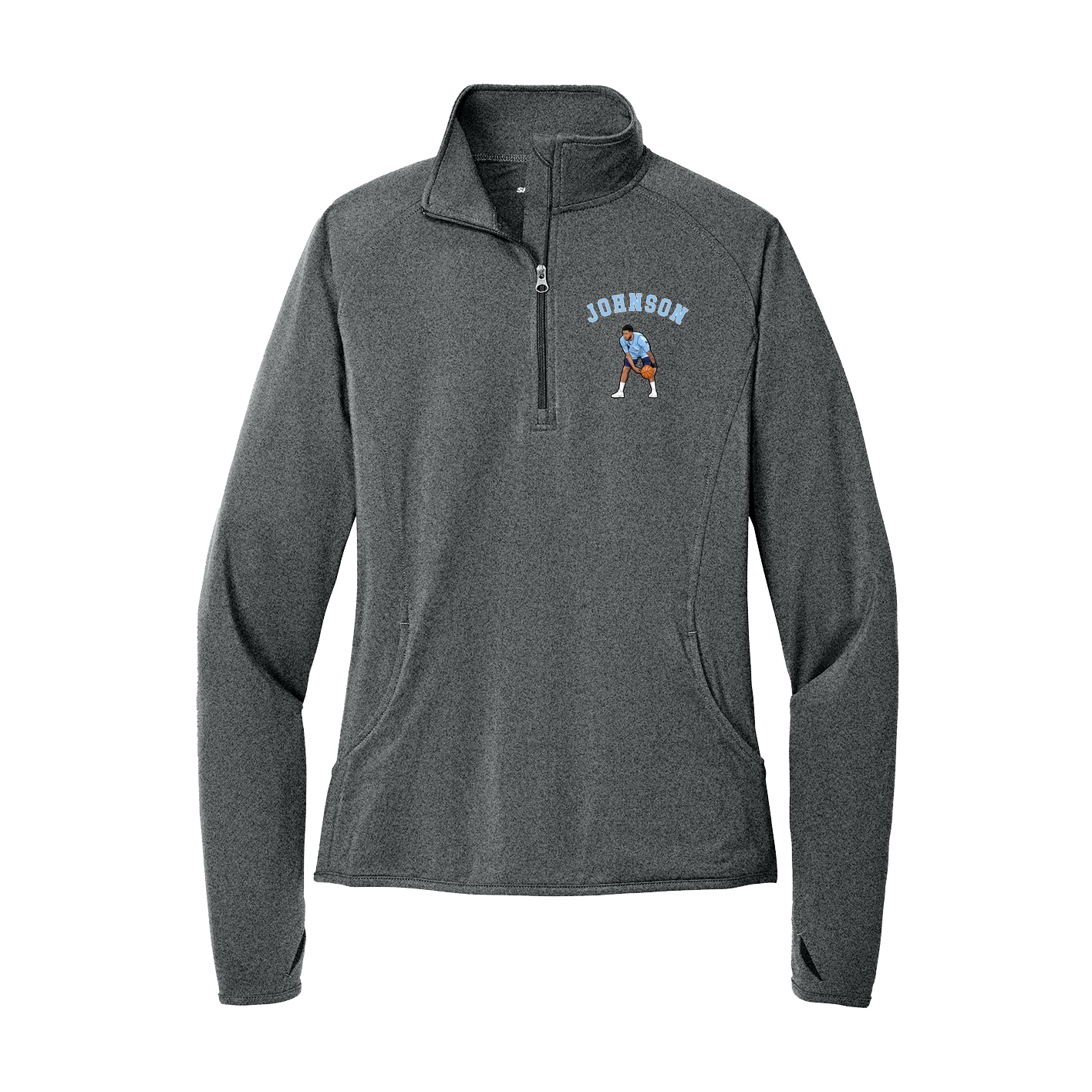 Women's Q-Zip Pullover — Shirsey Arch in Grey