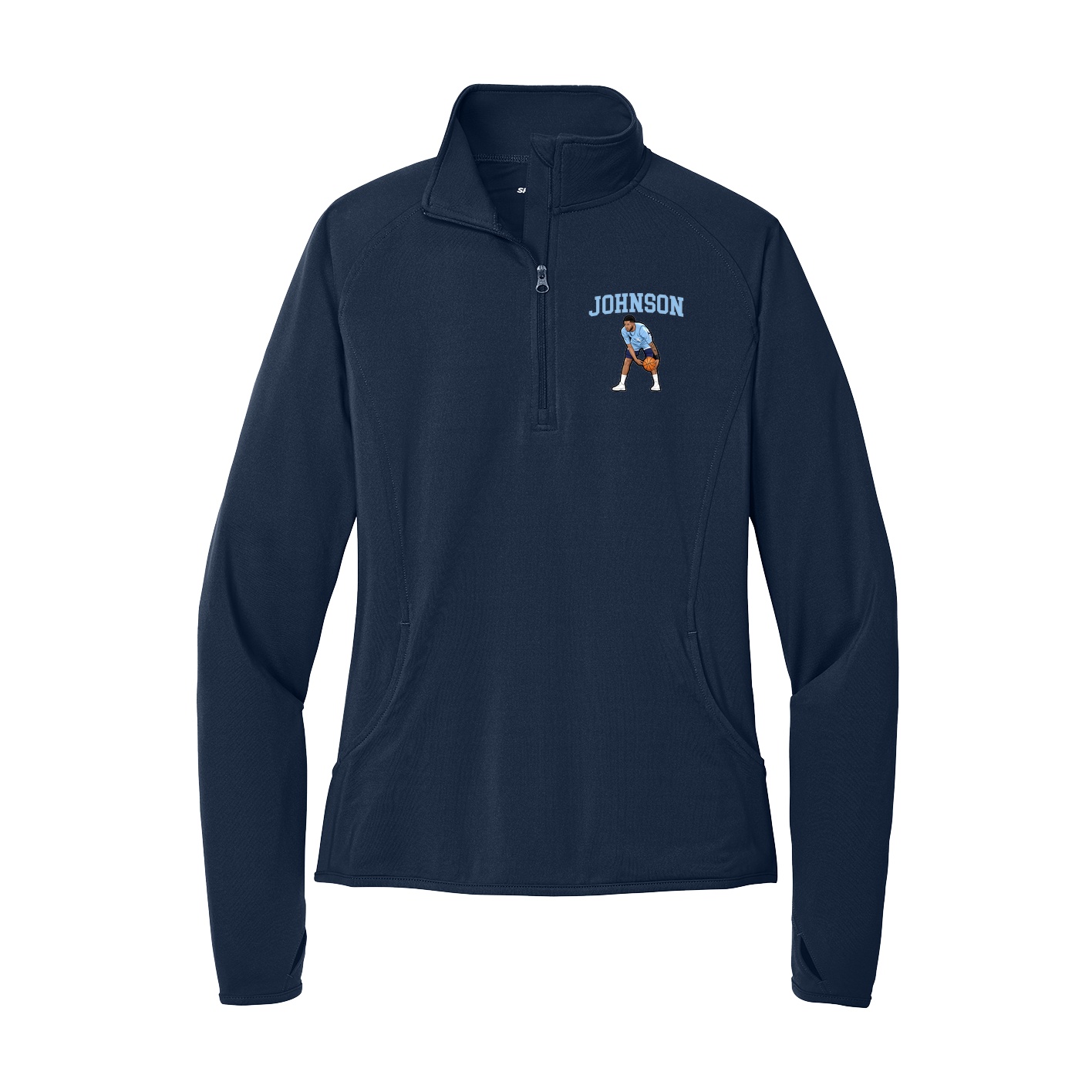 Women's Q-Zip Pullover — Shirsey in Navy