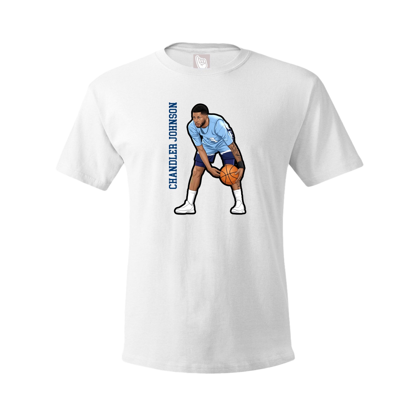 Youth Tee — Name Vertical in White