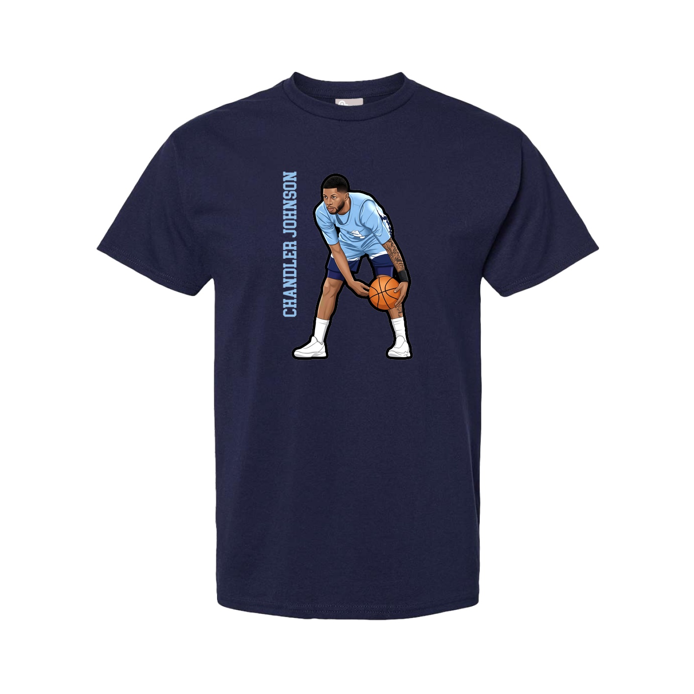 Youth Tee — Name Vertical in Navy
