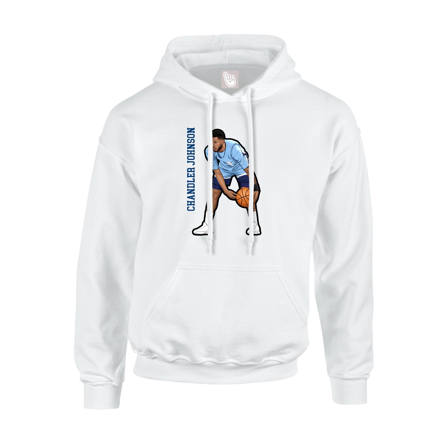Hoodie — Name Vertical in White