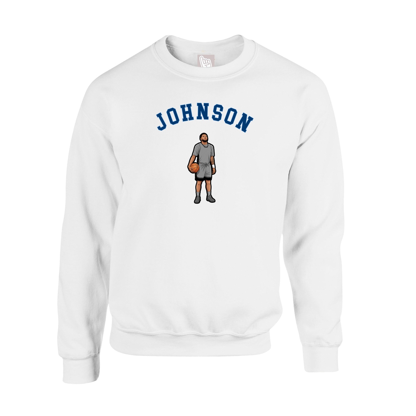 Fleece Crew — Shirsey Arch in White