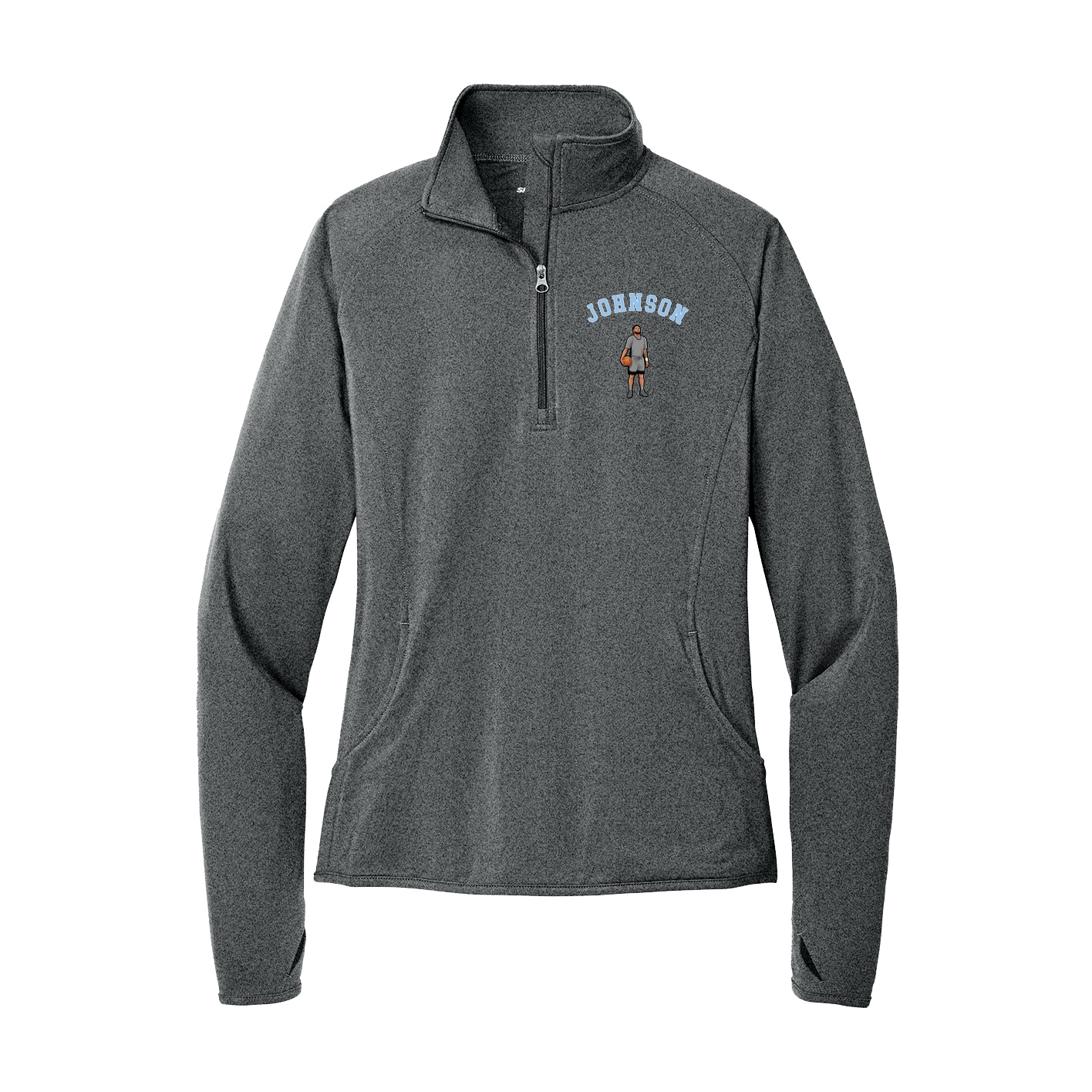 Women's Q-Zip Pullover — Shirsey Arch in Grey