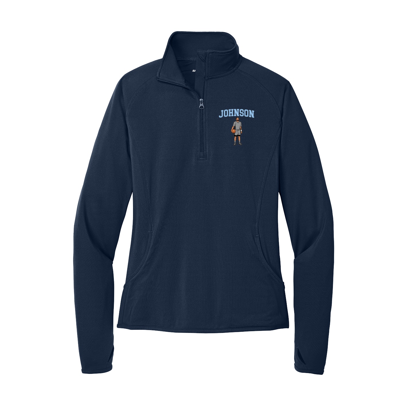 Women's Q-Zip Pullover — Shirsey in Navy