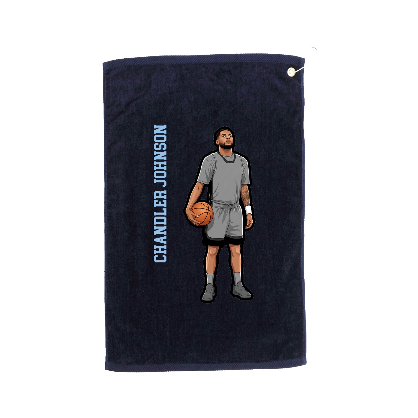 Golf Towel — Name Vertical in Navy