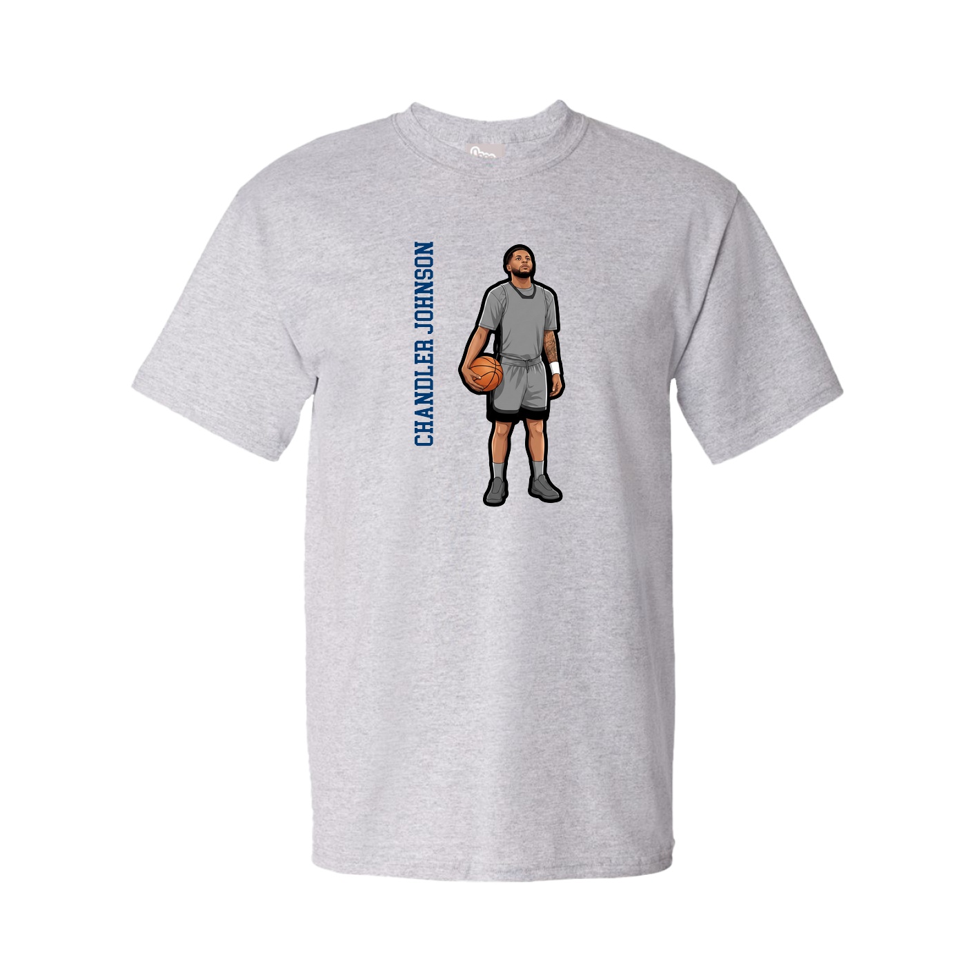 Youth Tee — Name Vertical in Grey