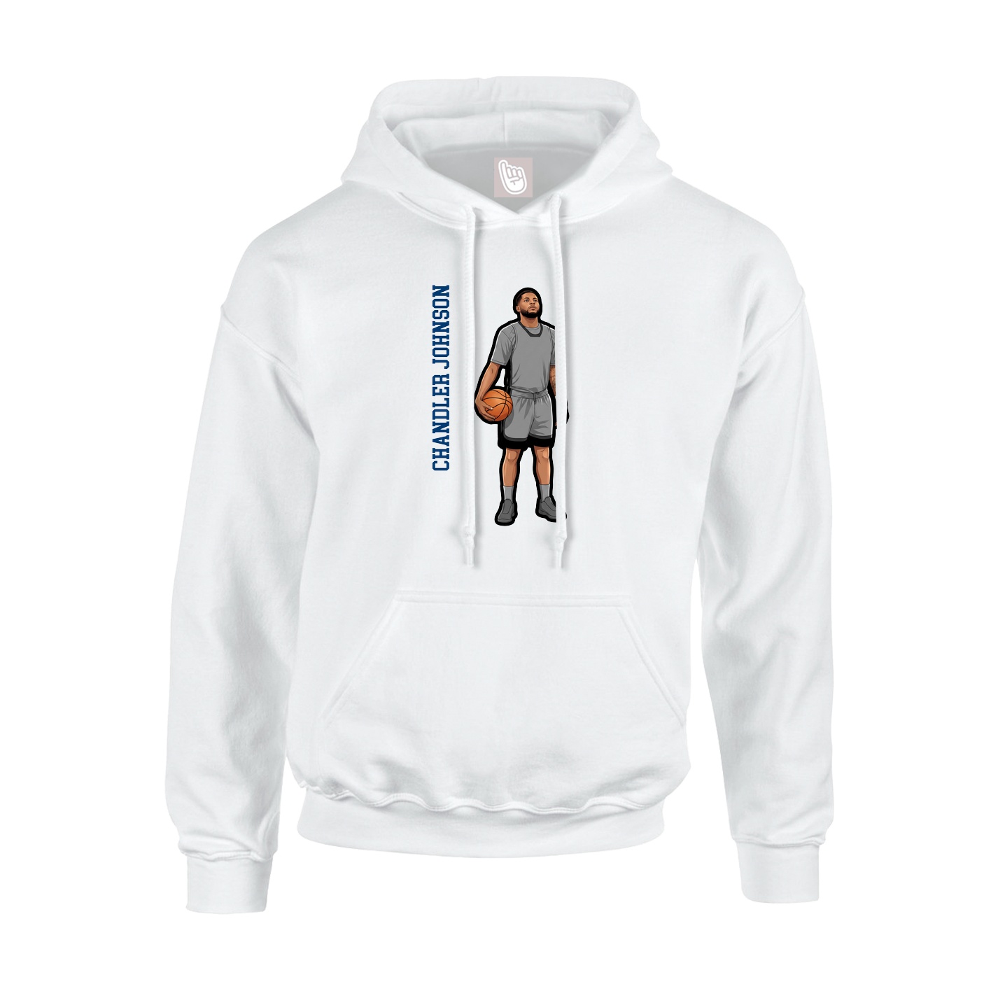 Hoodie — Name Vertical in White