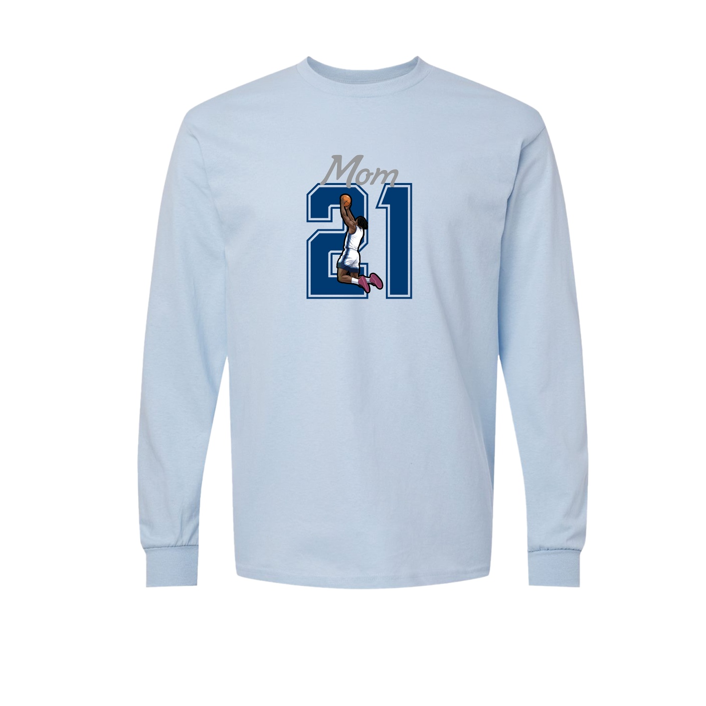 Long Sleeve Tee — Mothers Day Shirsey in Light Blue
