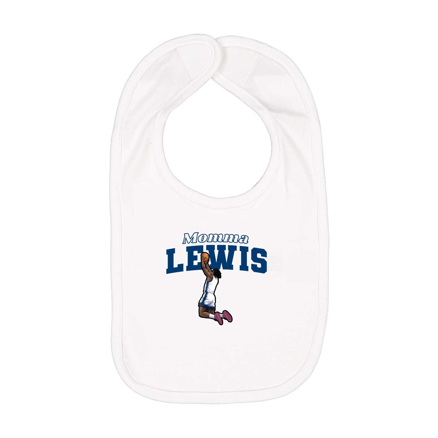 Infant Bib — Mothers Day Block in White