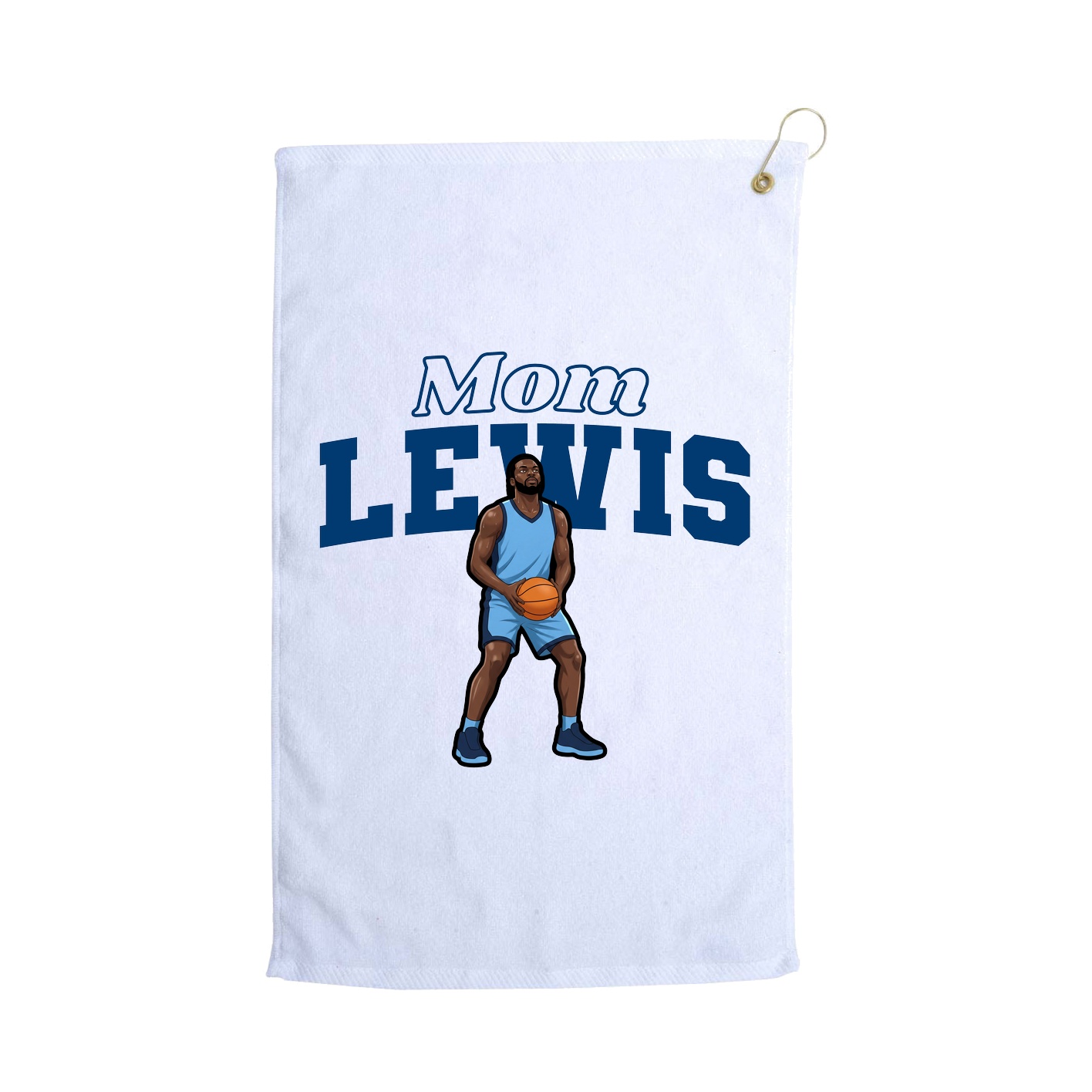 Golf Towel — Mothers Day Block in White