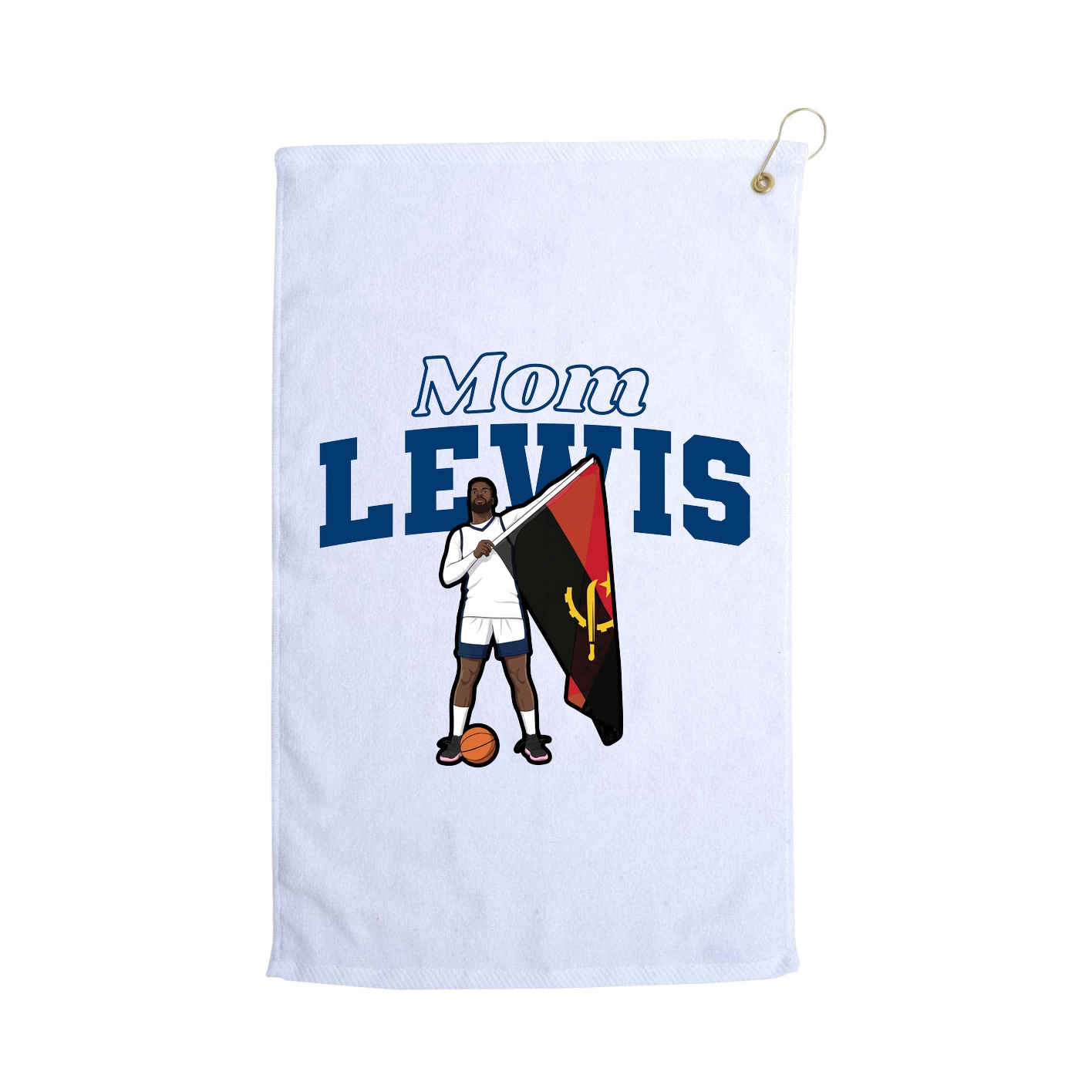 Golf Towel — Mothers Day Block in White