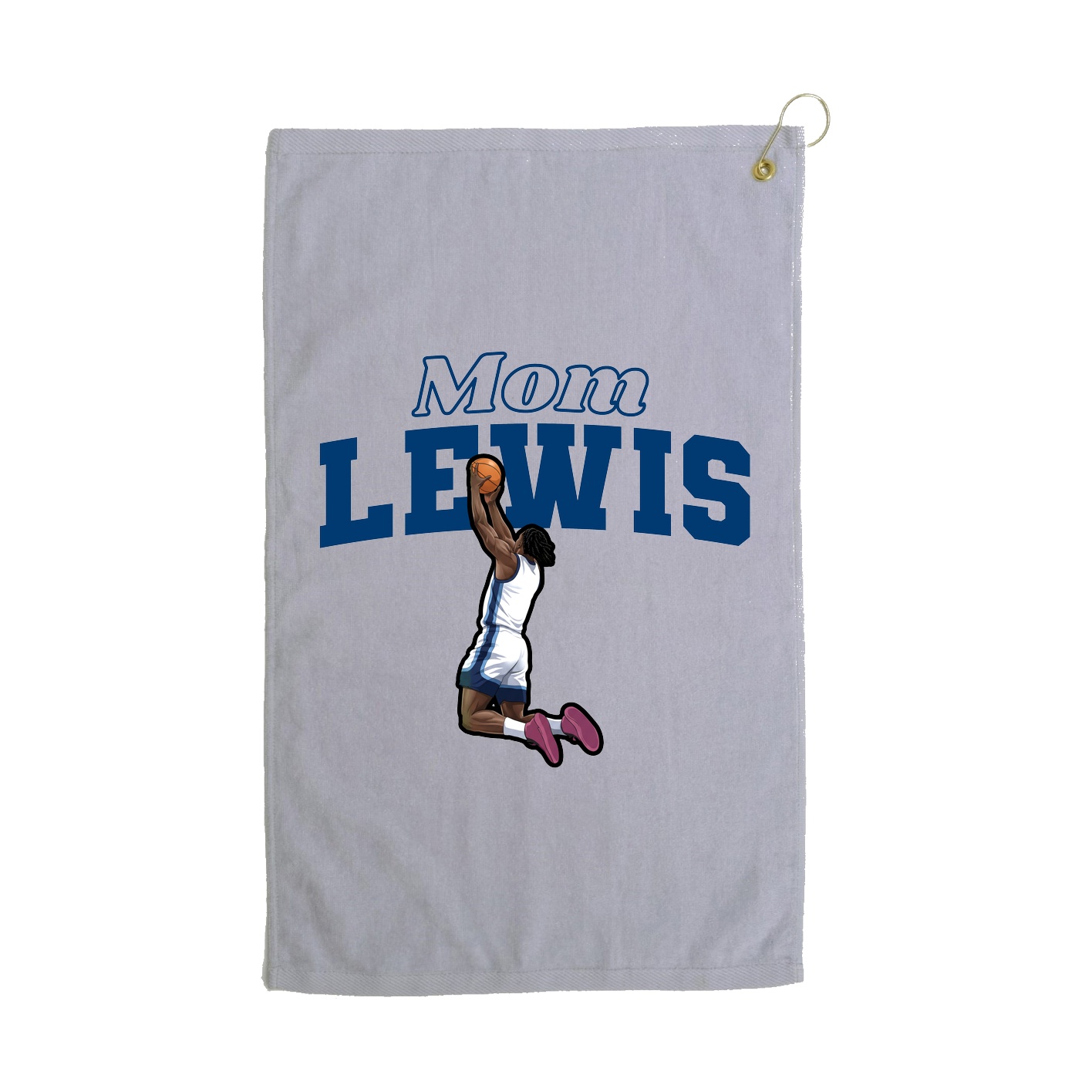 Golf Towel — Mothers Day Block in Grey