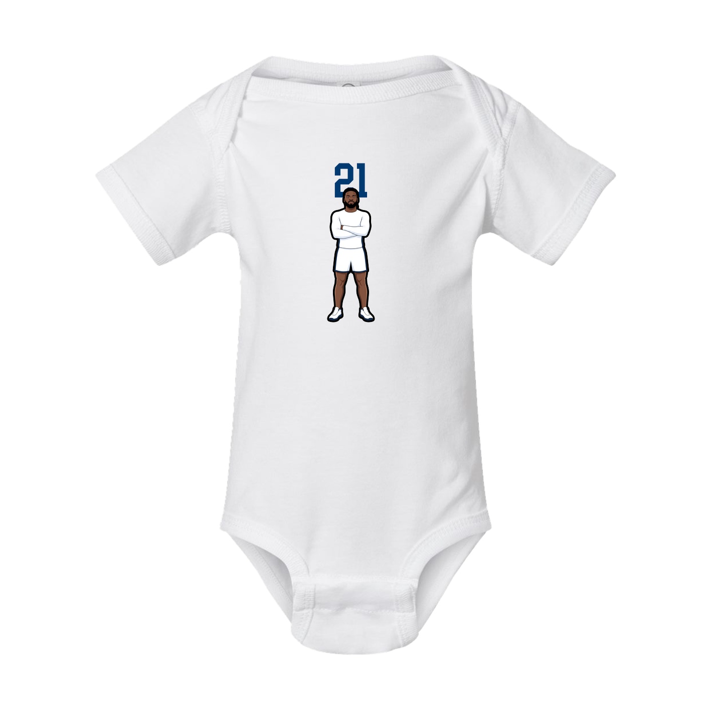 Baby Onesie — Number Top in White