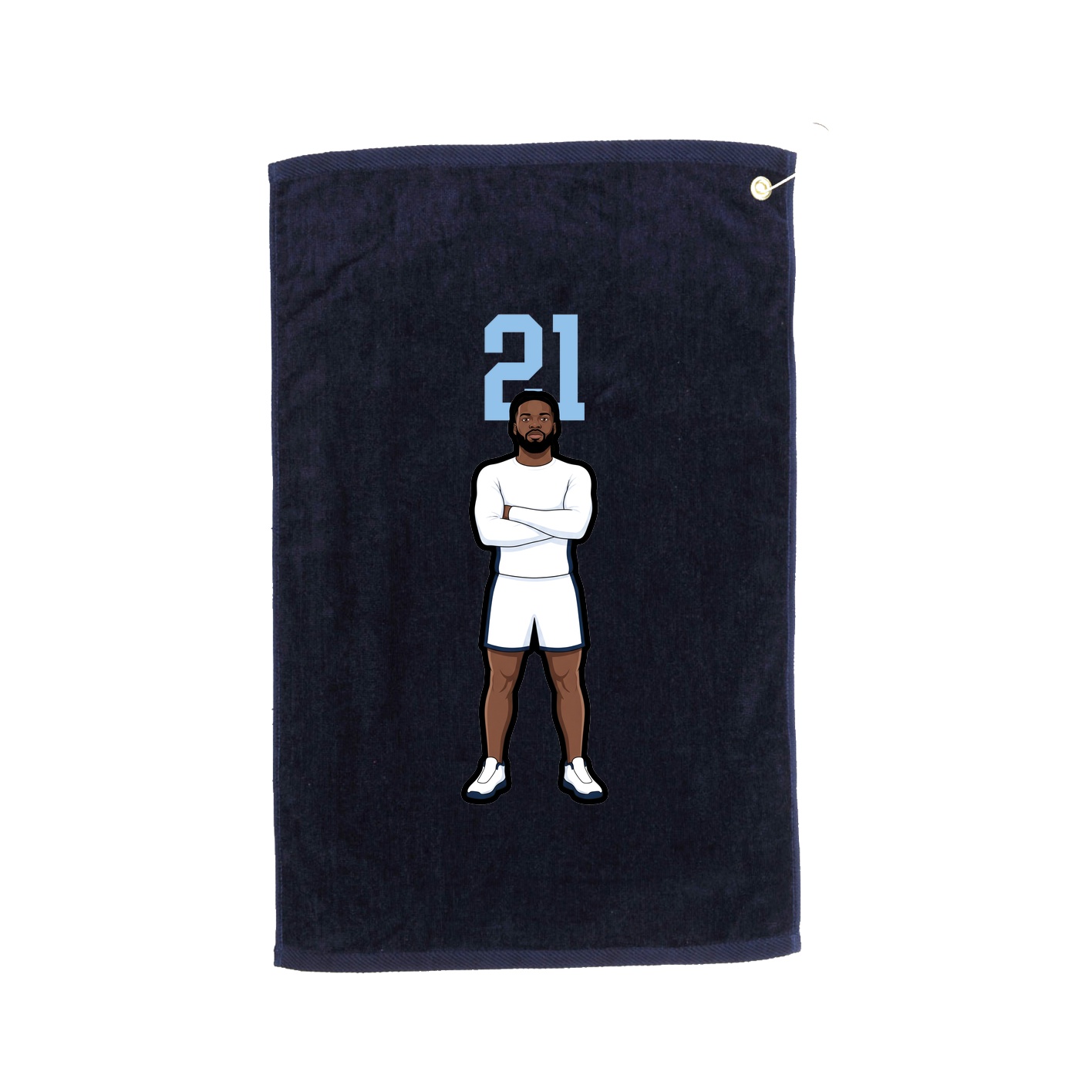 Golf Towel — Number Top in Navy