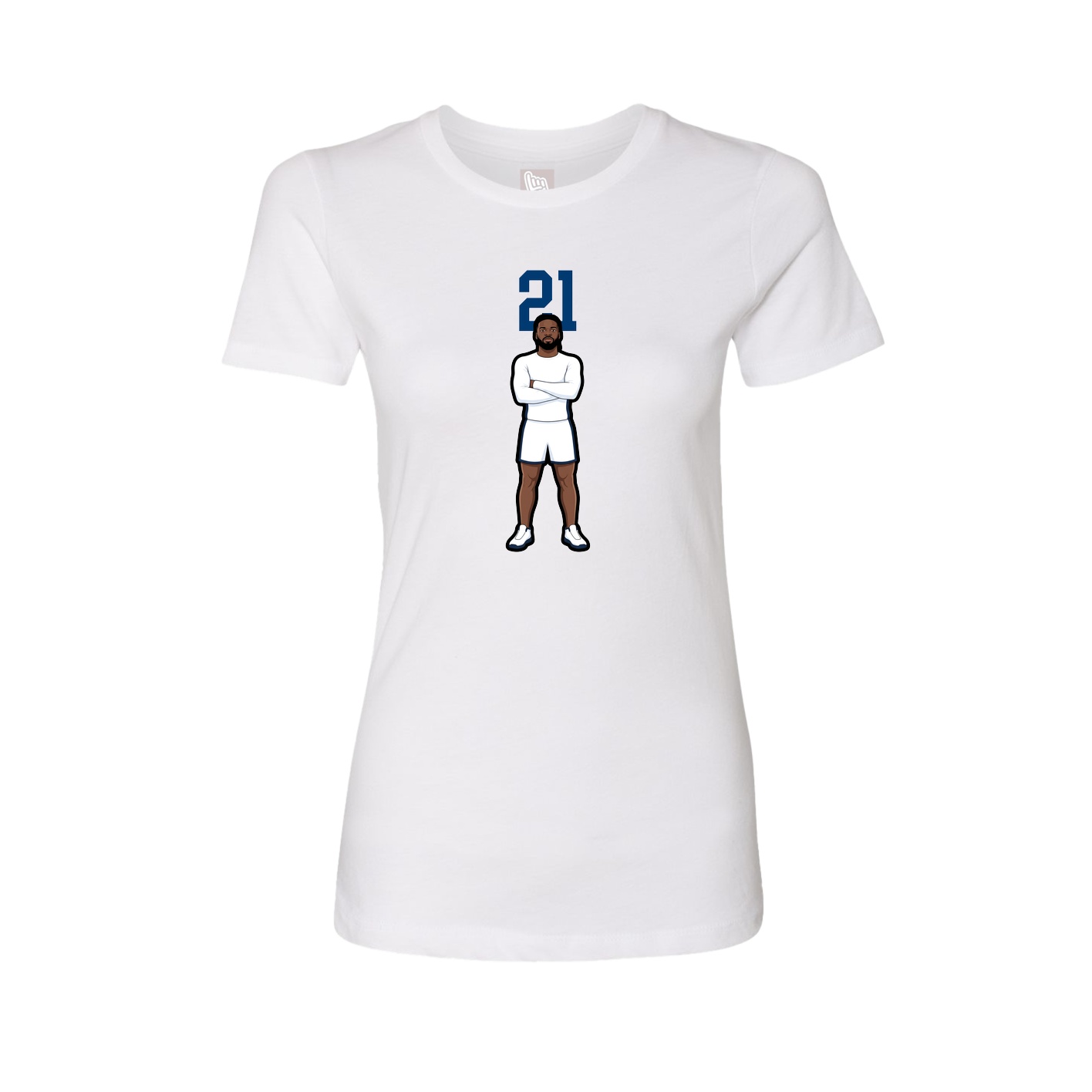 Fitted Women's Tee — Number Top in White