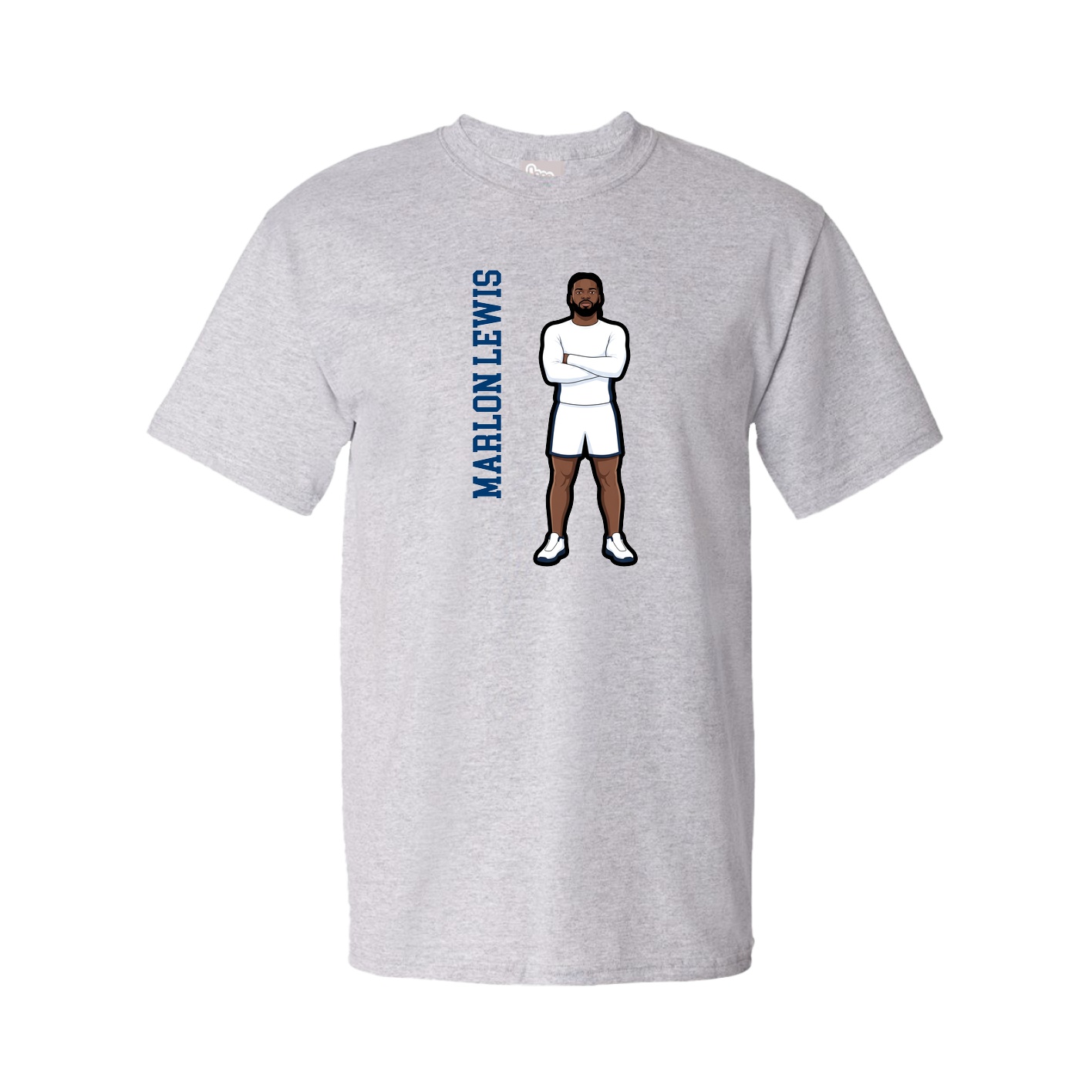Tee — Name Vertical in Grey