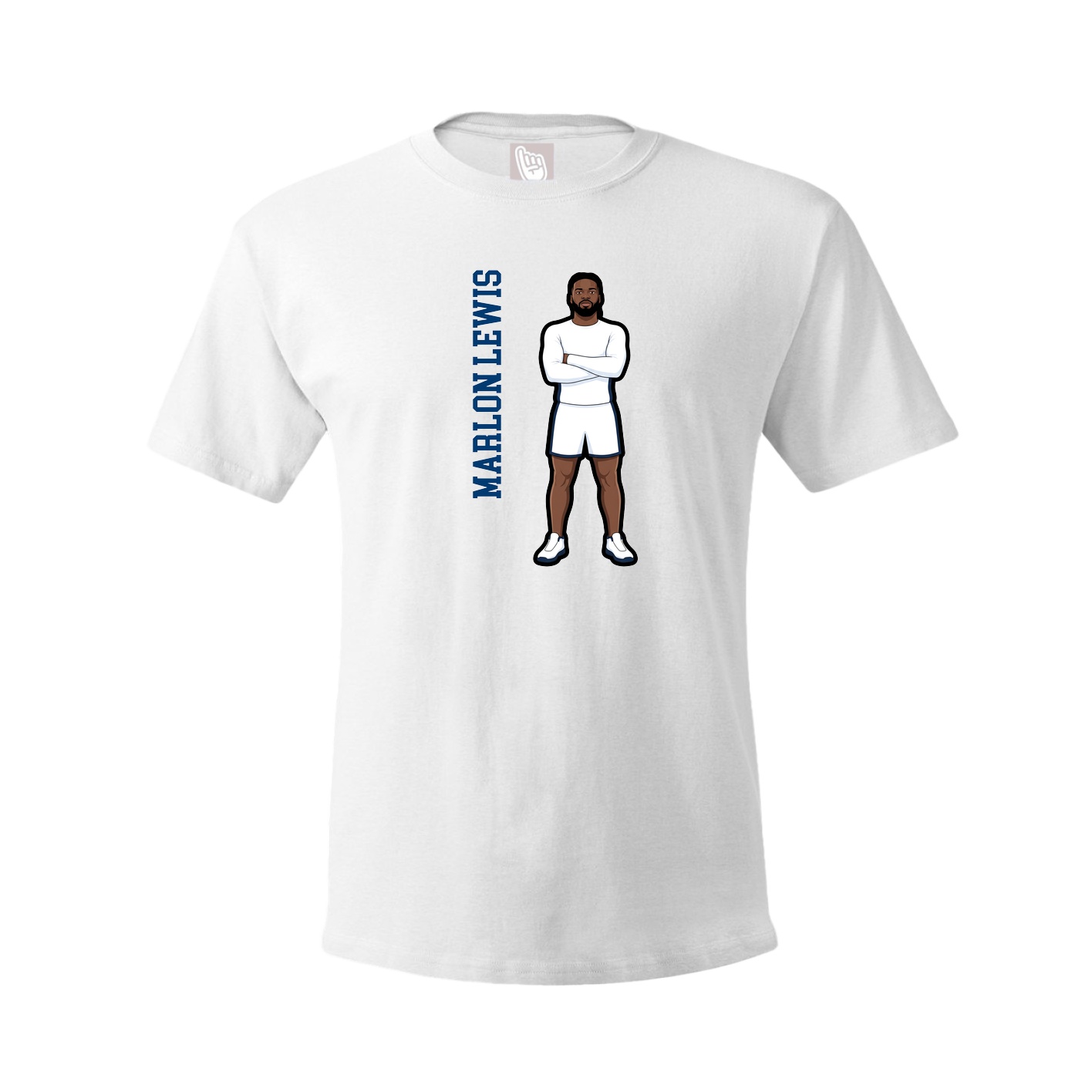 Youth Tee — Name Vertical in White