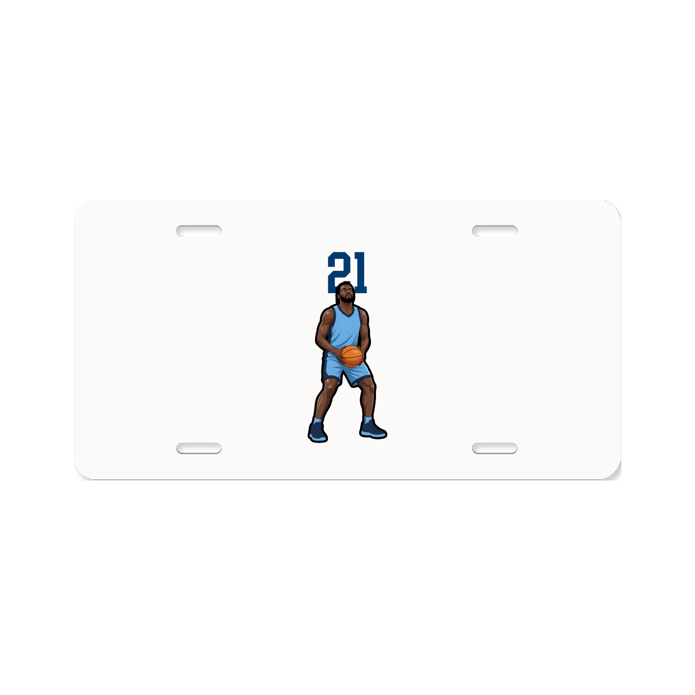License Plate — Number Top in Classic