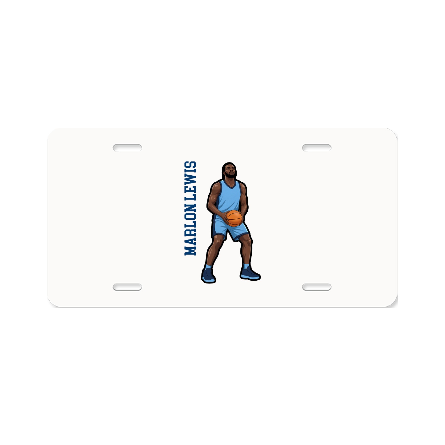 License Plate — Name Vertical in Classic