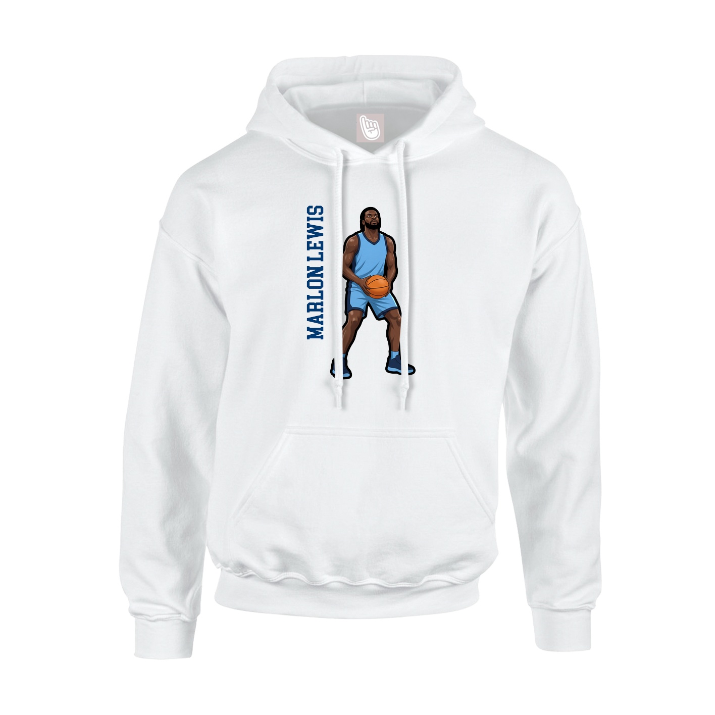 Hoodie — Name Vertical in White