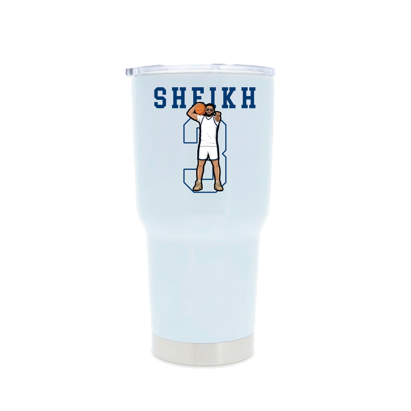 30oz Stainless Steel Tumbler — Shirsey in White