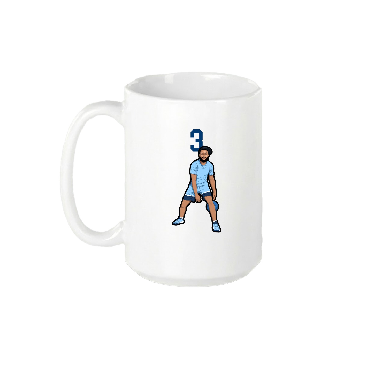 15oz Coffee Mug — Number Top in White
