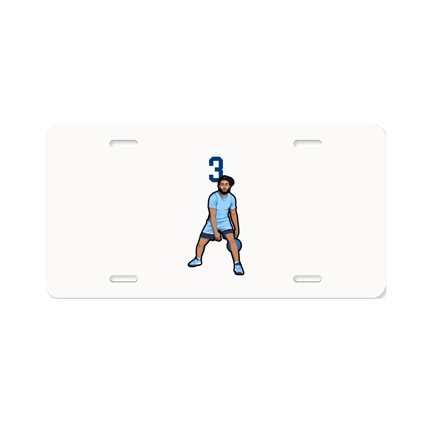 License Plate — Number Top in Classic