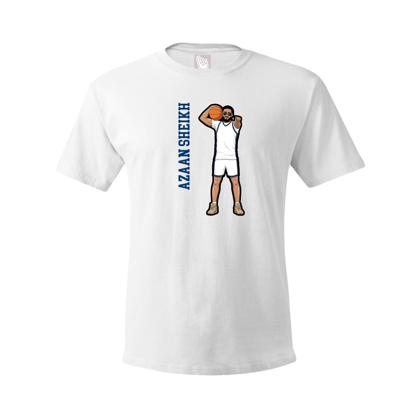 Youth Tee — Name Vertical in White