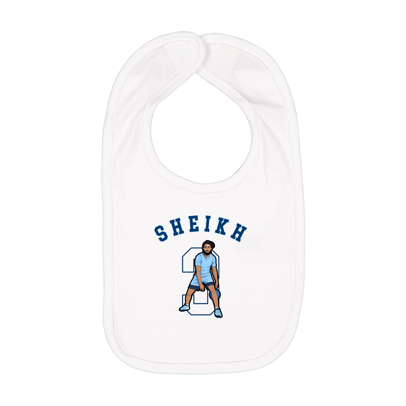 Infant Bib — Shirsey Arch in White