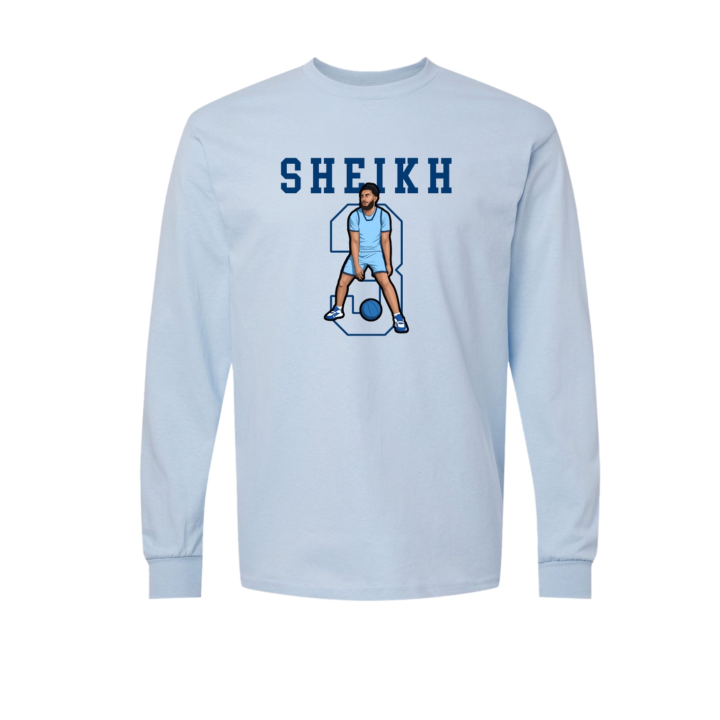 Long Sleeve Tee — Shirsey in Light Blue
