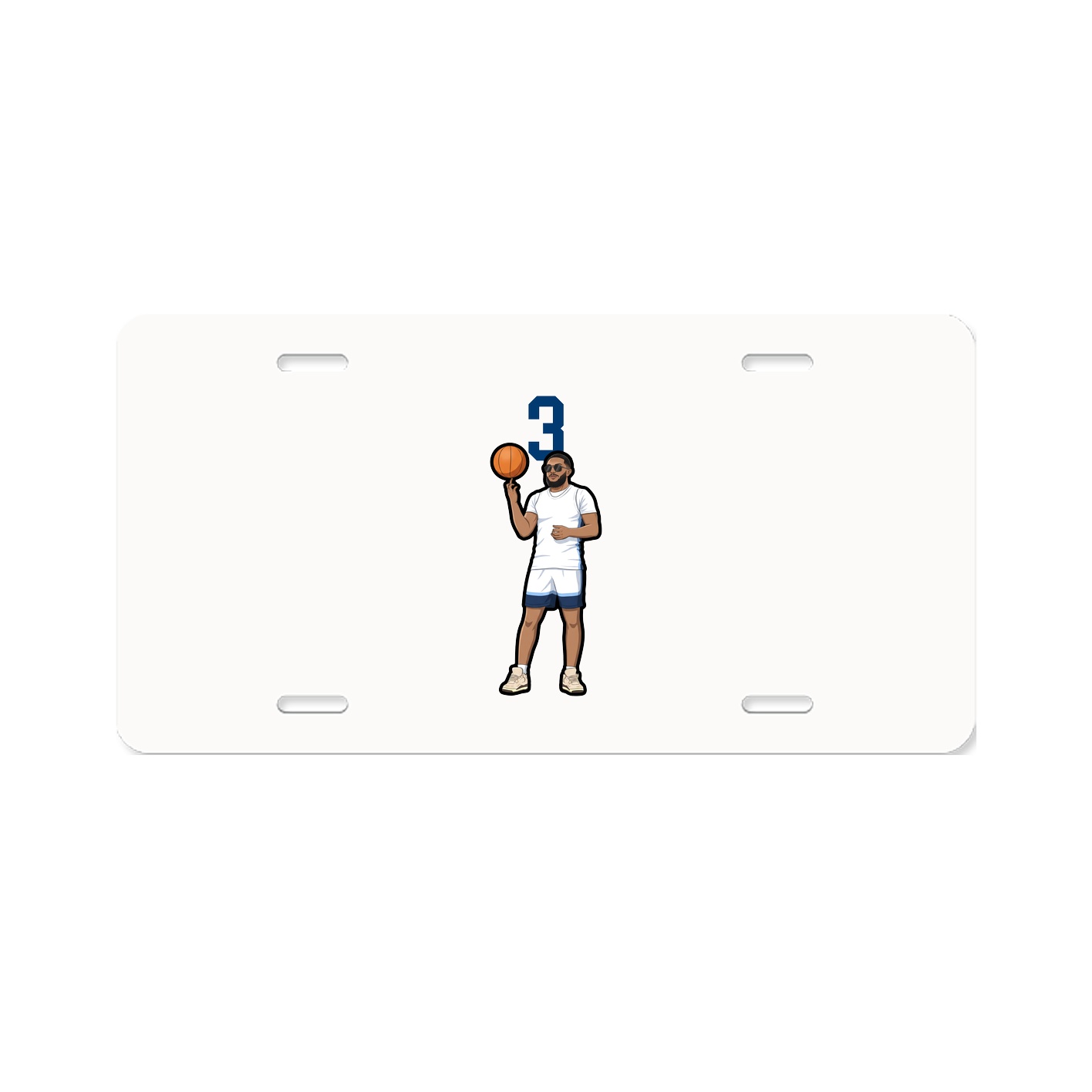 License Plate — Number Top in Classic