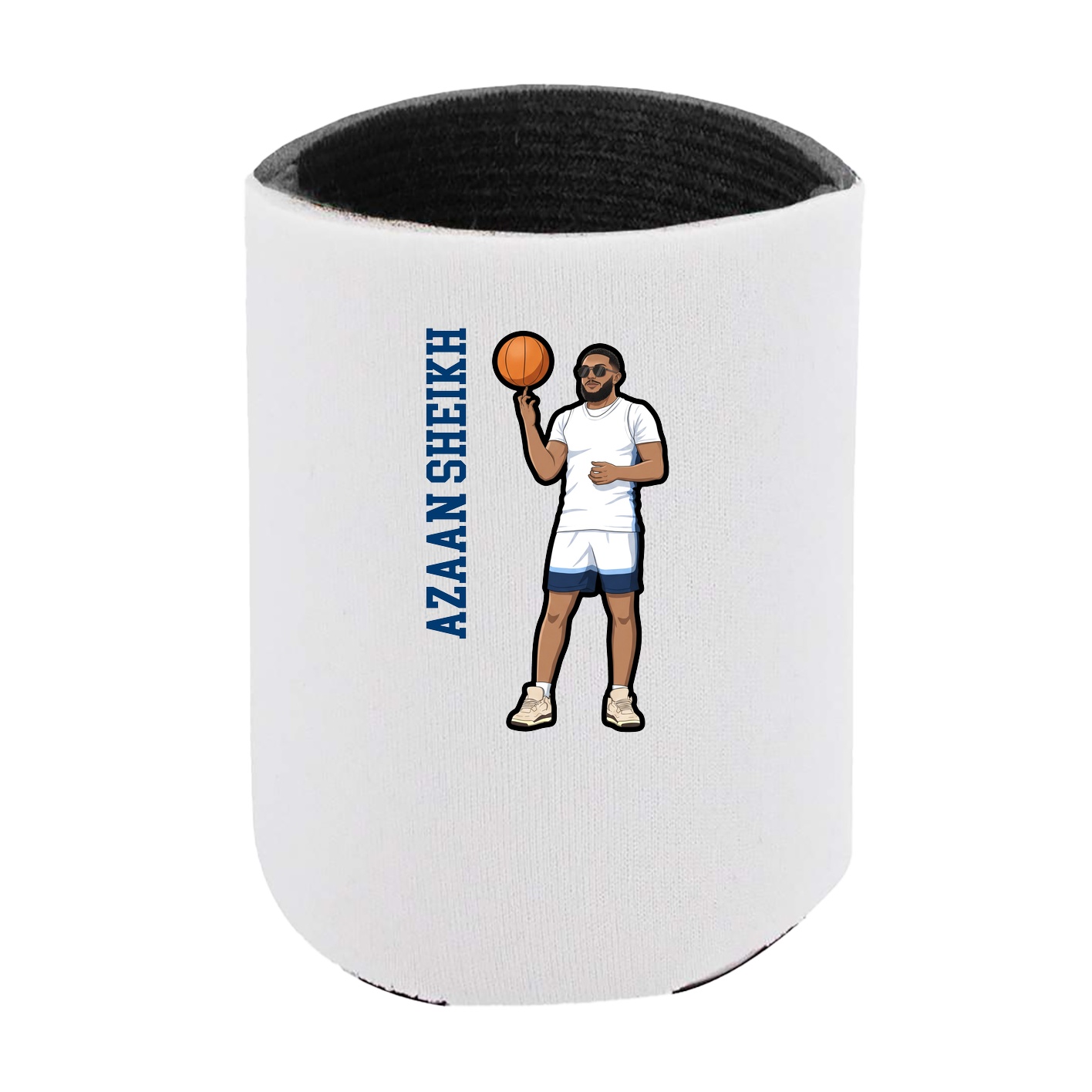 Can Holder — Name Vertical in White