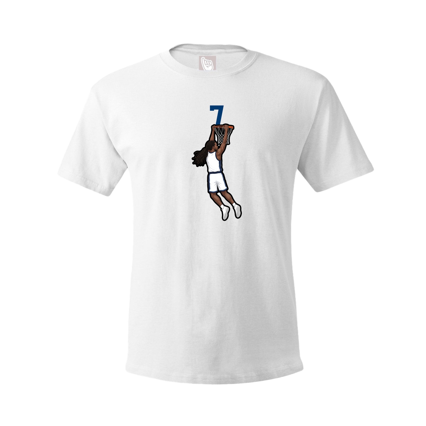 Youth Tee — Number Top in White