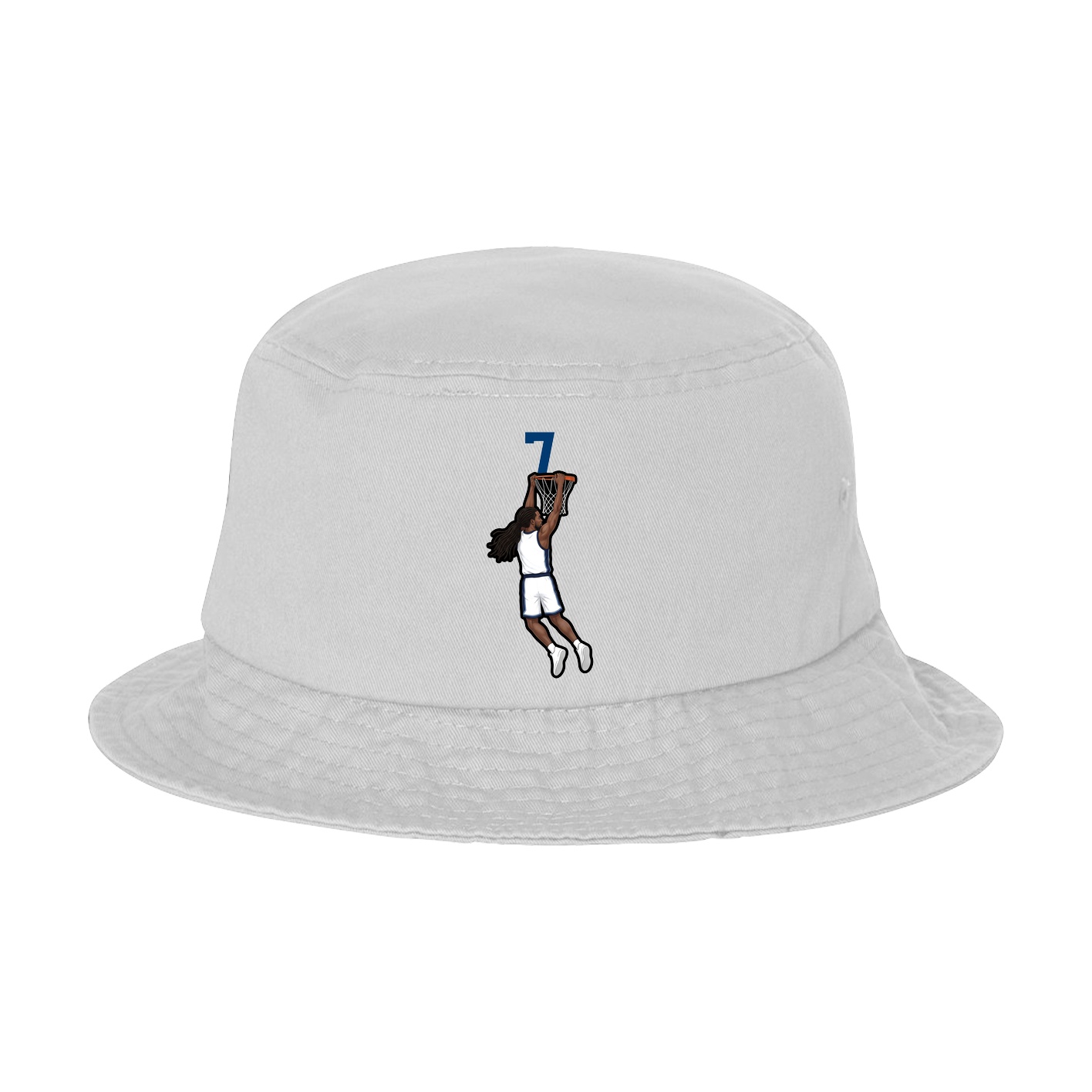 Bucket Cap — Number Top in White