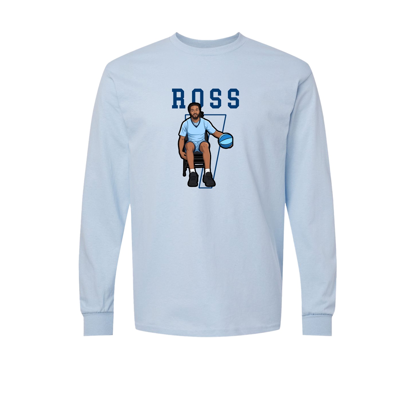 Long Sleeve Tee — Shirsey in Light Blue