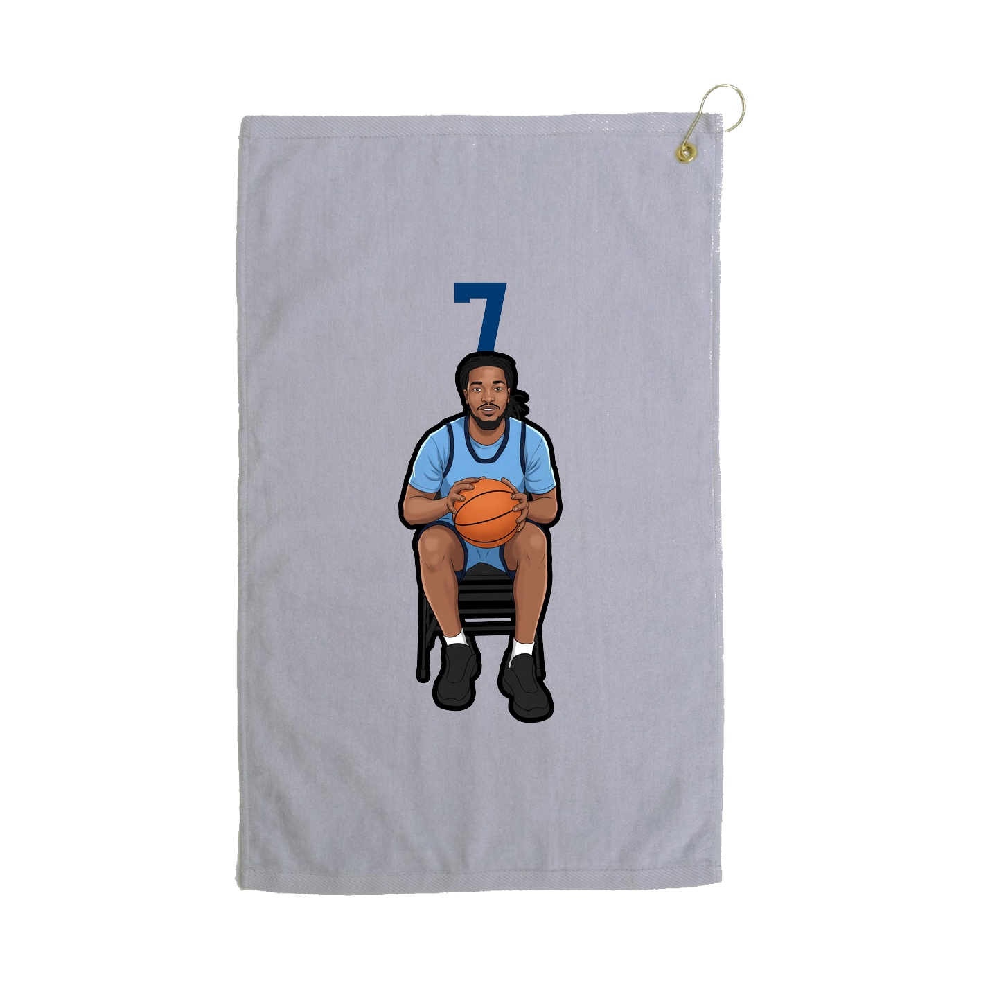 Golf Towel — Number Top in Grey