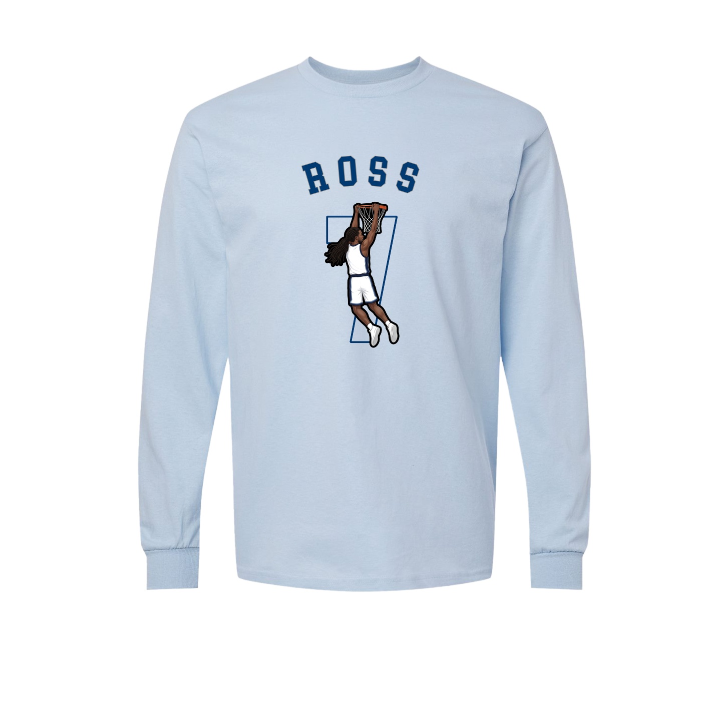 Long Sleeve Tee — Shirsey Arch in Light Blue