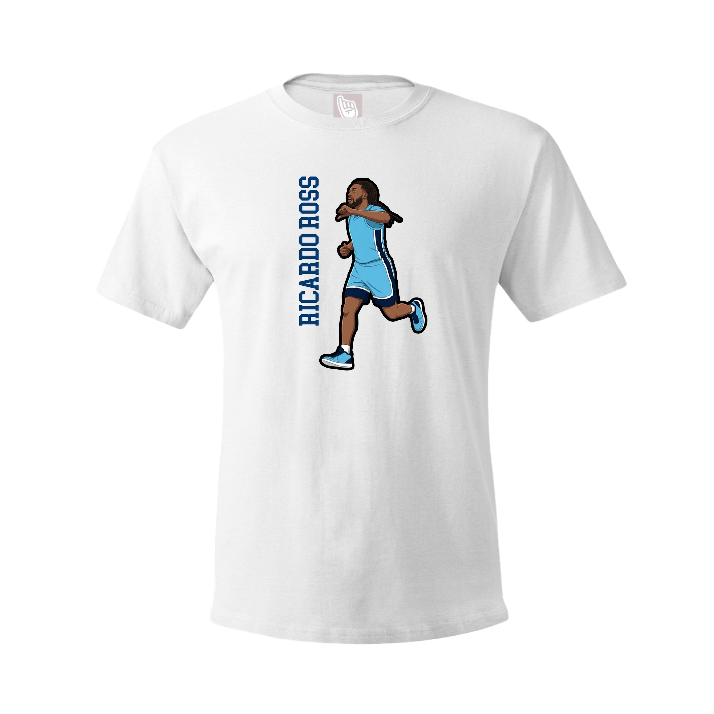 Tee — Name Vertical in White