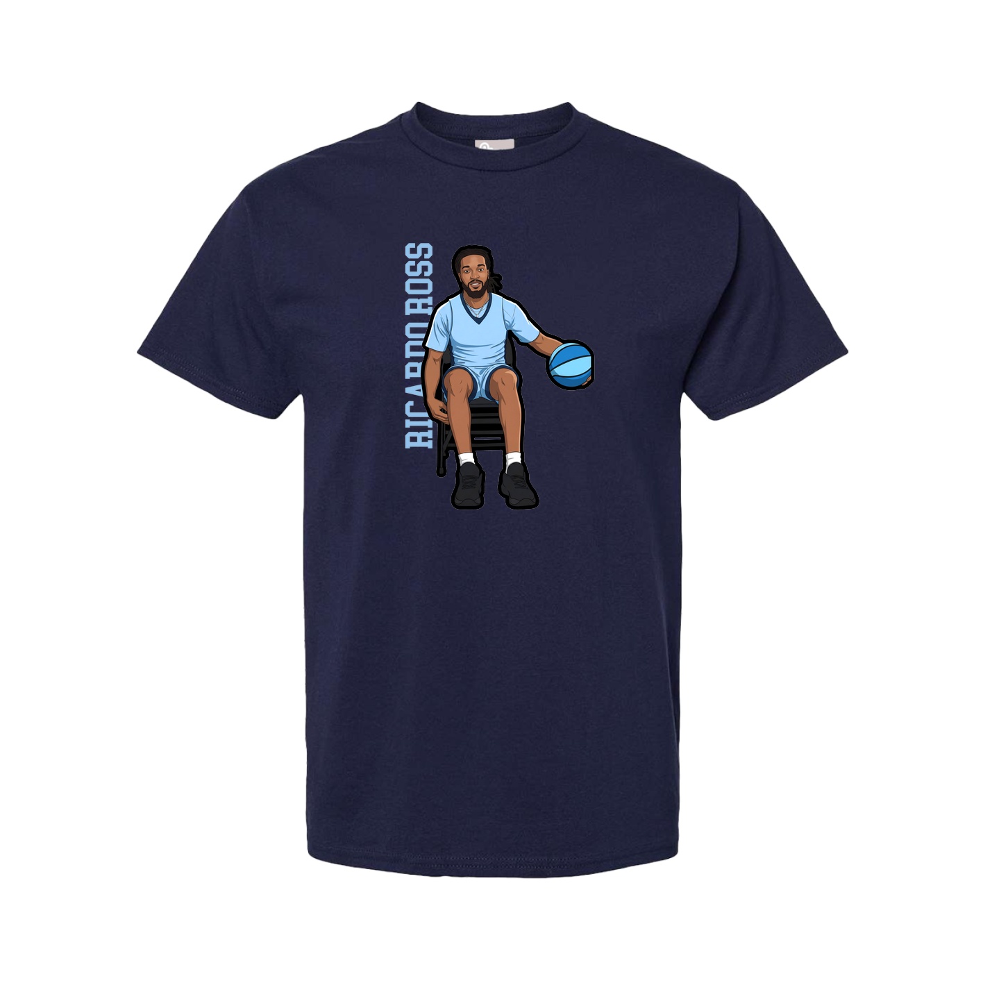 Youth Tee — Name Vertical in Navy