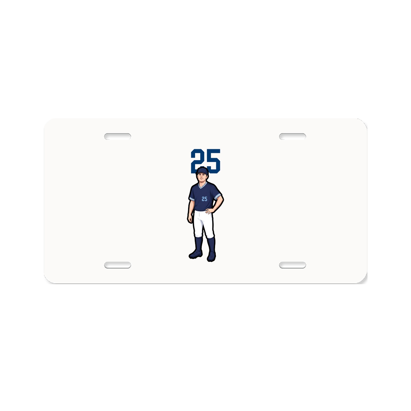 License Plate — Number Top in Classic