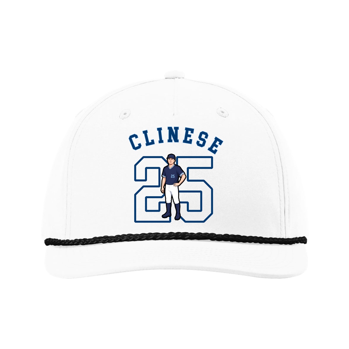 Five-Panel Classic Rope Cap — Shirsey Arch in White